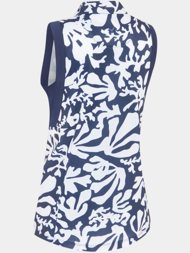 Callaway Abstract Floral ohne Arm Polo navy