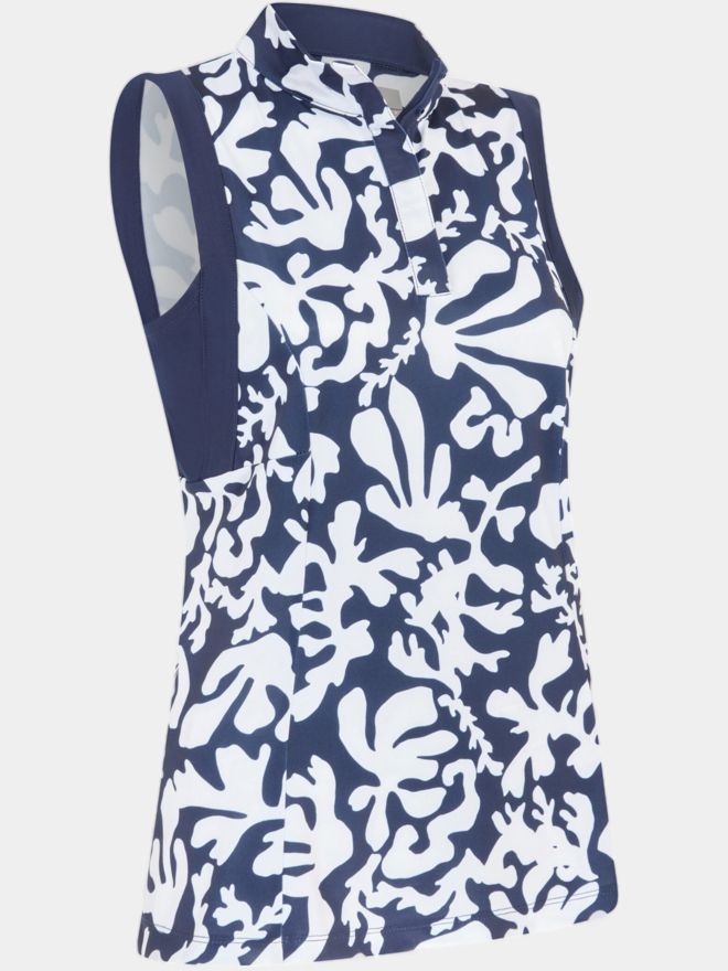 Callaway Abstract Floral ohne Arm Polo navy