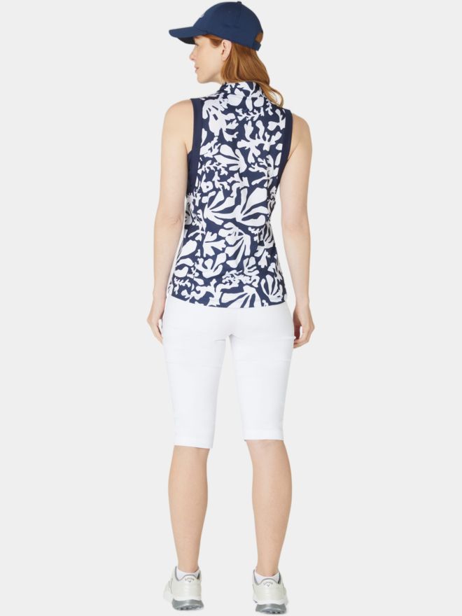 Callaway Abstract Floral ohne Arm Polo navy