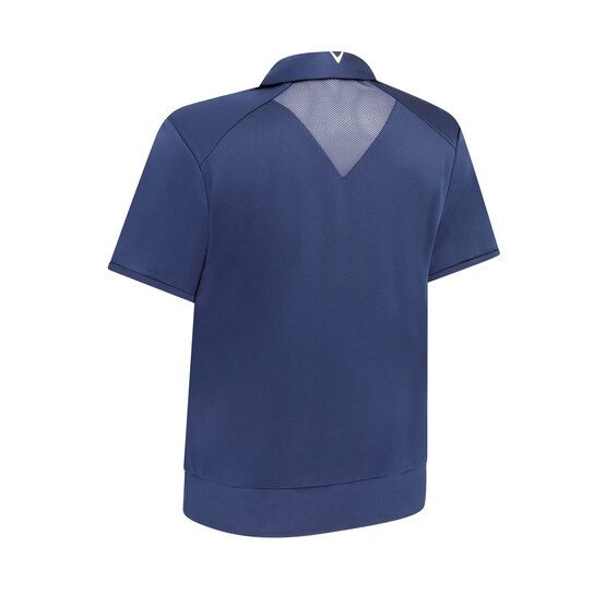 Callaway Waist Length Mesh Detail polo s krátkým rukávem námořnická modrá