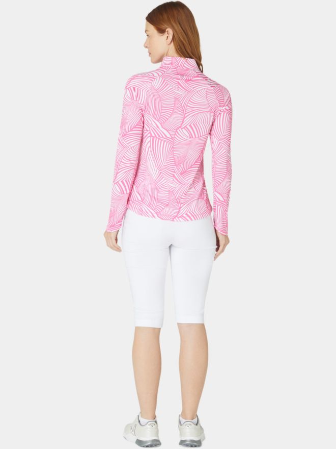 Callaway Stencil Floral Sun Protection Top Stretch Unterzieher pink