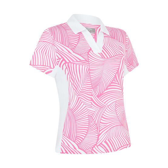 Callaway Stencil Floral Halbarm Polo pink