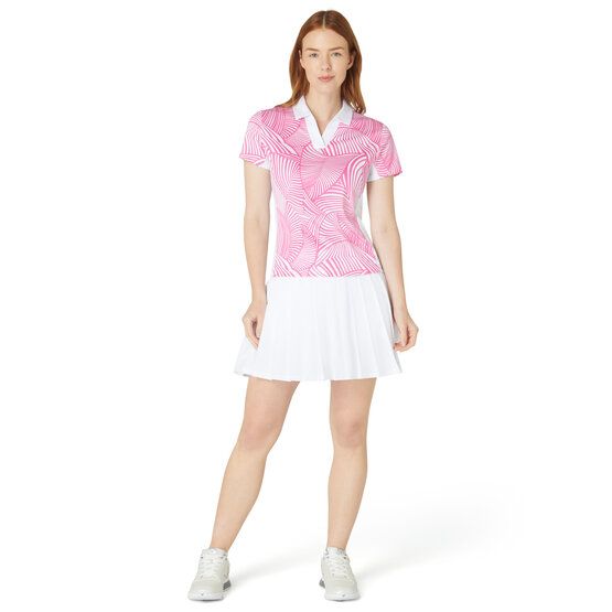 Callaway Stencil Floral Halbarm Polo pink