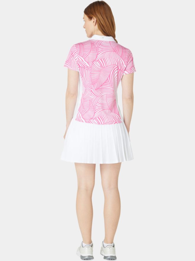Callaway Stencil Floral Halbarm Polo pink