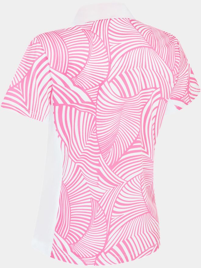 Callaway Stencil Floral Halbarm Polo pink