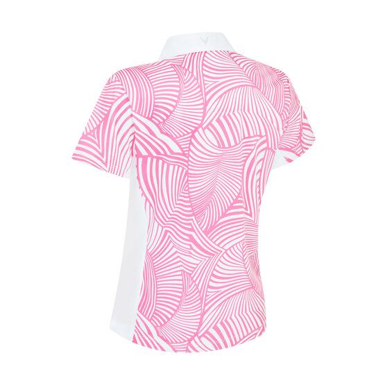 Callaway Stencil Floral Halbarm Polo pink