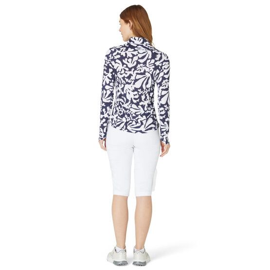 Callaway Abstract Floral Sun Protection Top Stretch Unterzieher navy