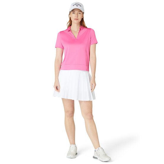 Callaway Polo Waist Length Mesh Detail  s krátkým rukávem růžová