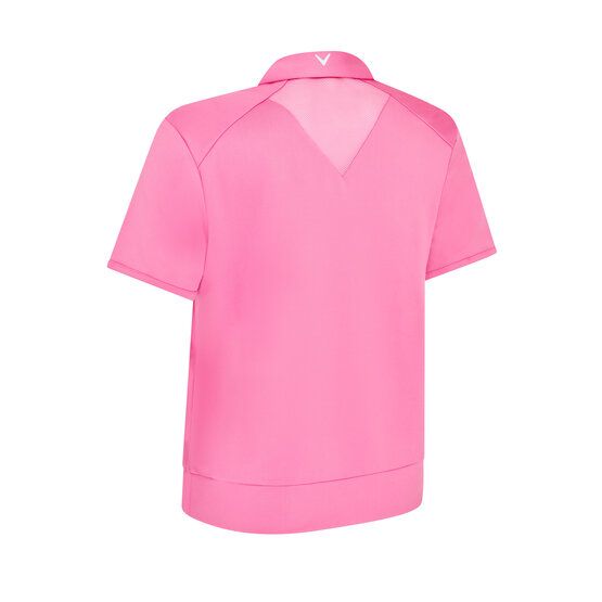 Callaway Polo Waist Length Mesh Detail  s krátkým rukávem růžová