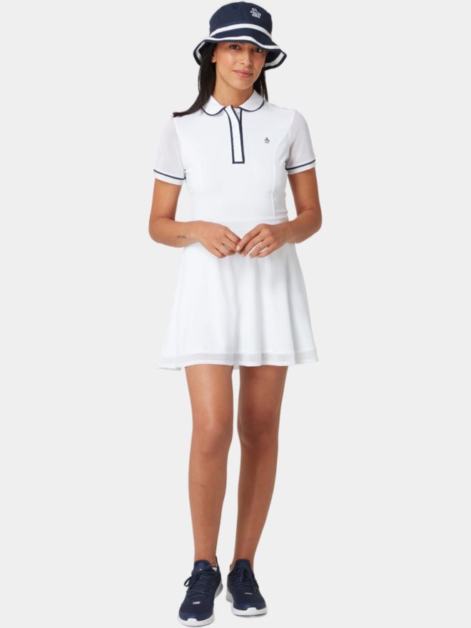 Penguin Short Sleeve Veronica Dress Halbarm Kleid weiß