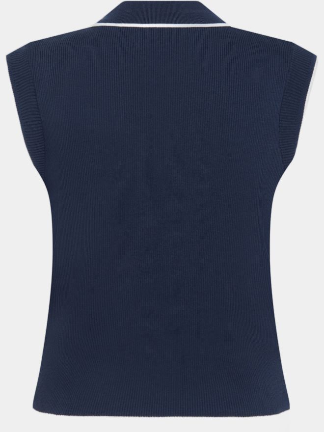 Penguin Waist Length Sweater Top ohne Arm Polo navy