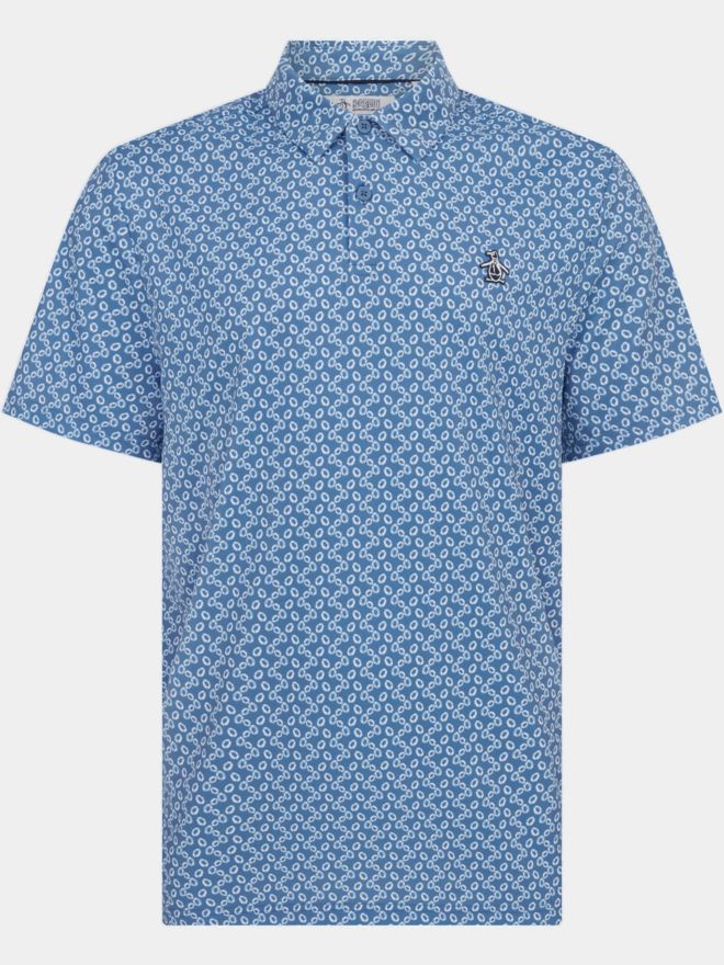Penguin All-Over polo s krátkým rukávem modrá