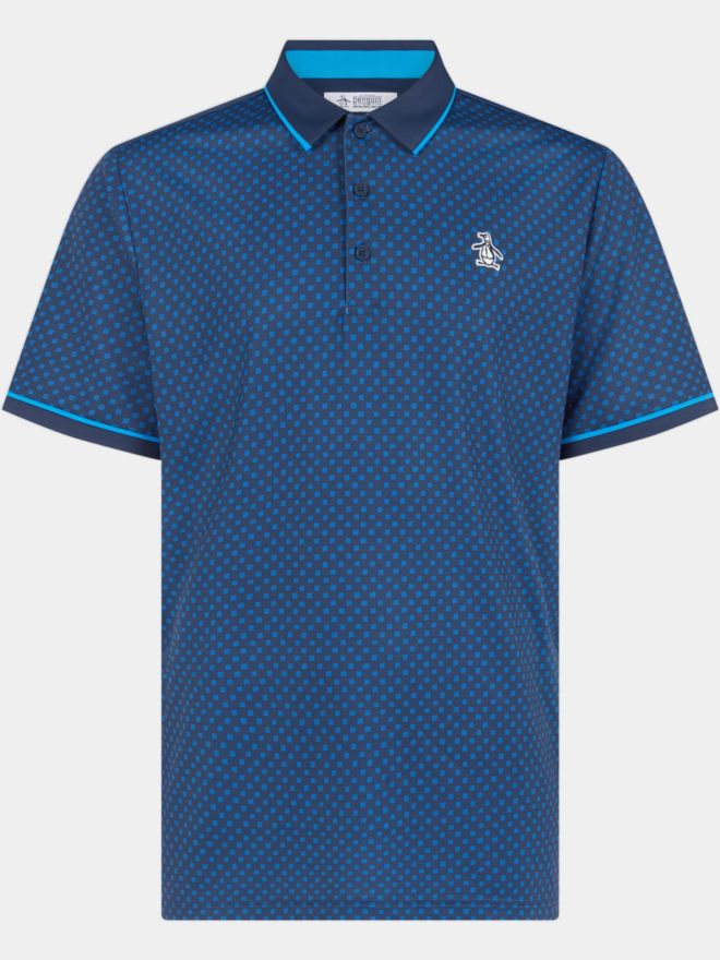 Penguin Novelty Graphic Print Half Sleeve Polo navy