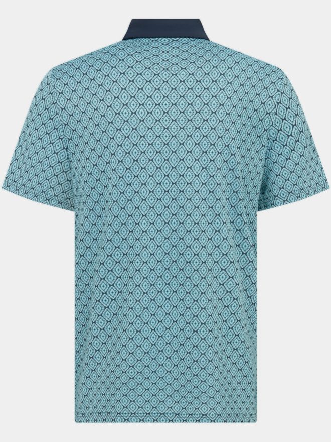 Penguin Bohemian Jacquard Block Halbarm Polo navy