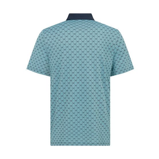 Penguin  Bohemian jacquard block half-sleeve polo navy