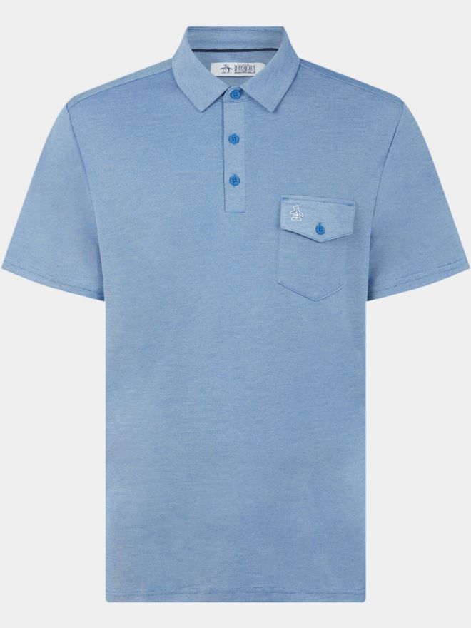 Penguin Pete´s Fine Line Halbarm Polo hellblau