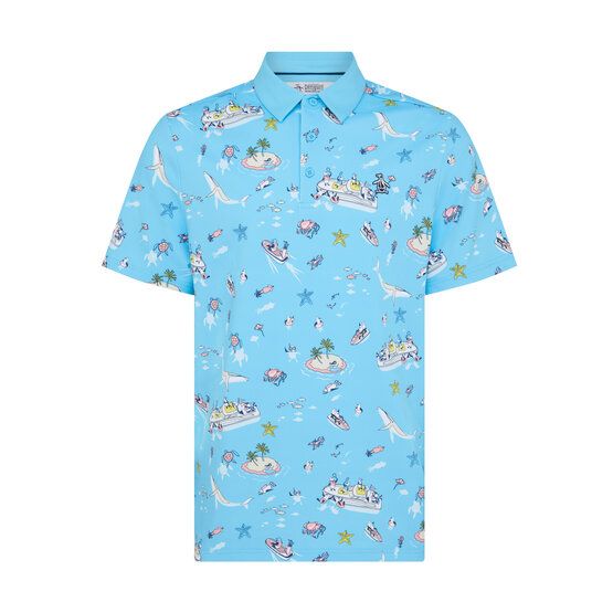 Penguin Pete The Boat Halbarm Polo hellblau