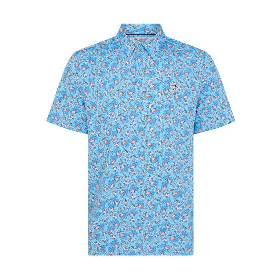 Penguin Pete The Ocean Caddy Halbarm Polo hellblau