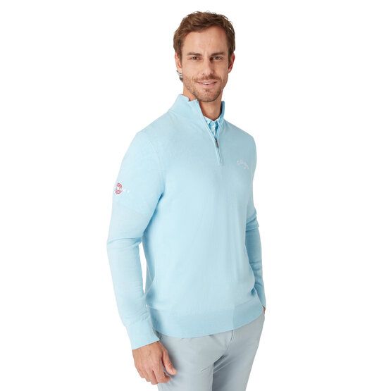 Callaway UK 1/4 ZIP MOCK Troyer Strick türkis