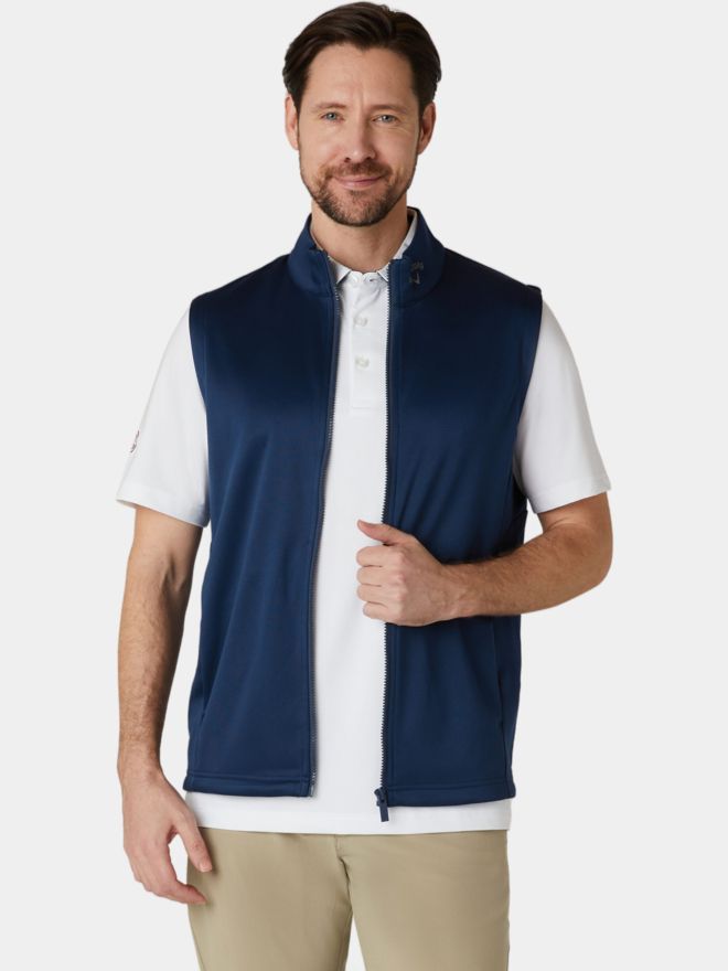 Callaway EMEA MENS FULL ZIP Gauge Vest Stretch Weste dunkelblau