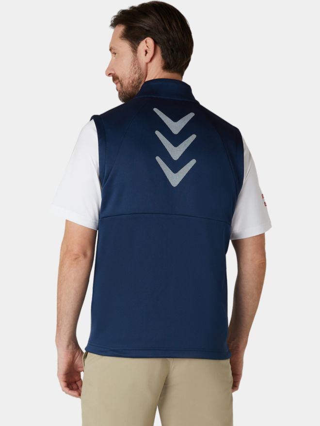Callaway EMEA MENS FULL ZIP Gauge Vest Stretch Weste dunkelblau