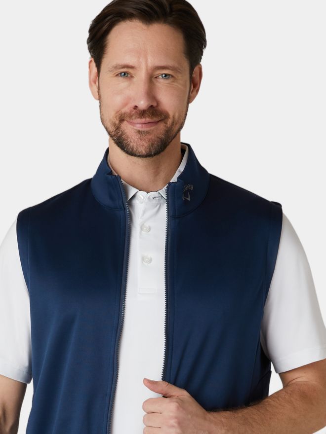 Callaway EMEA MENS FULL ZIP Gauge Vest Stretch Weste dunkelblau