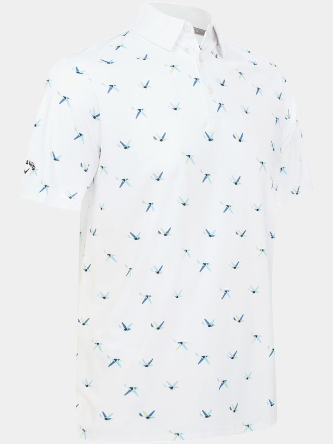 Callaway EMEA ALL OVER BIR Halbarm Polo weiß