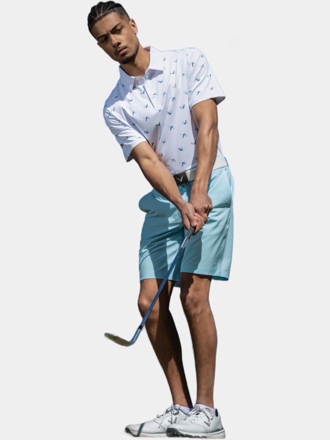 Callaway EMEA ALL OVER BIR Halbarm Polo weiß