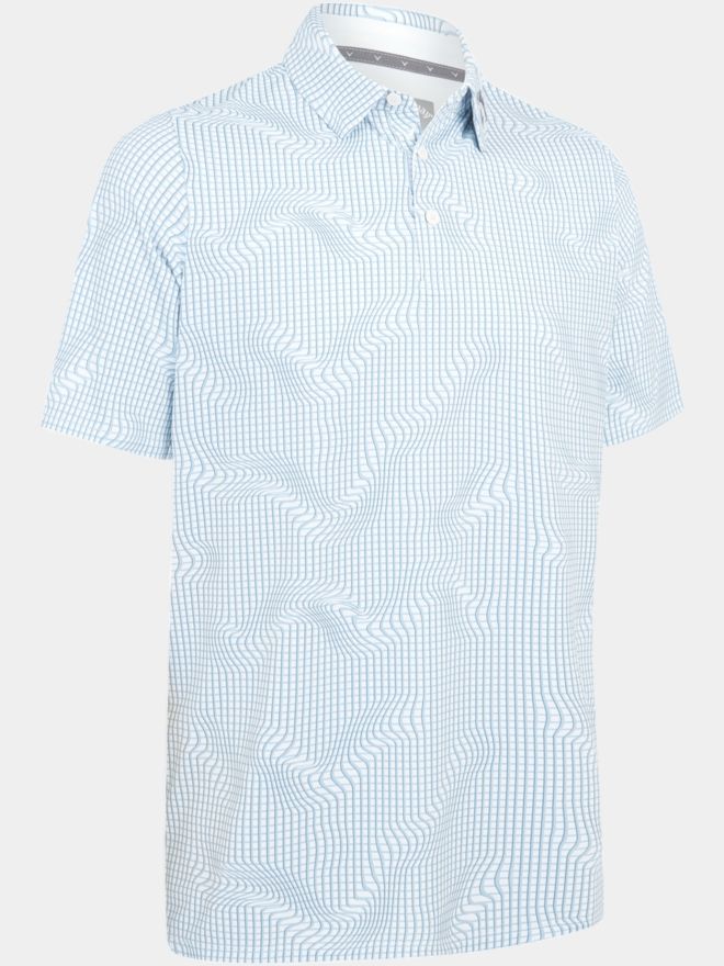 Callaway EMEA WARPED GINGH Halbarm Polo weiß