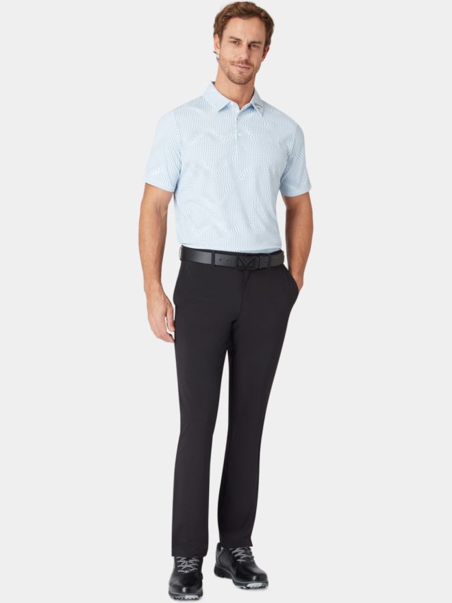 Callaway EMEA WARPED GINGH Halbarm Polo weiß