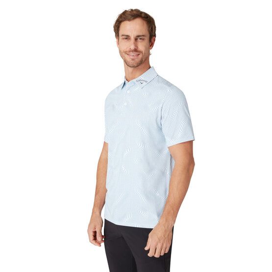 Callaway EMEA WARPED GINGH Halbarm Polo weiß