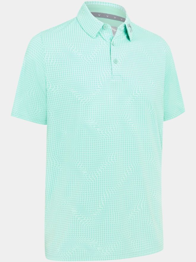 Callaway EMEA WARPED GINGH Halbarm Polo grün