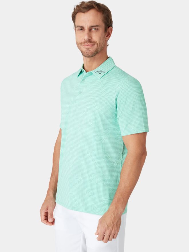 Callaway EMEA WARPED GINGH Halbarm Polo grün