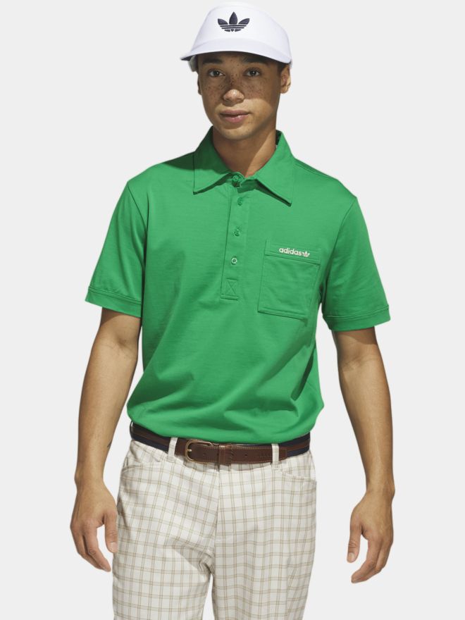 adidas Golf Originals S Pocket Halbarm Polo grün