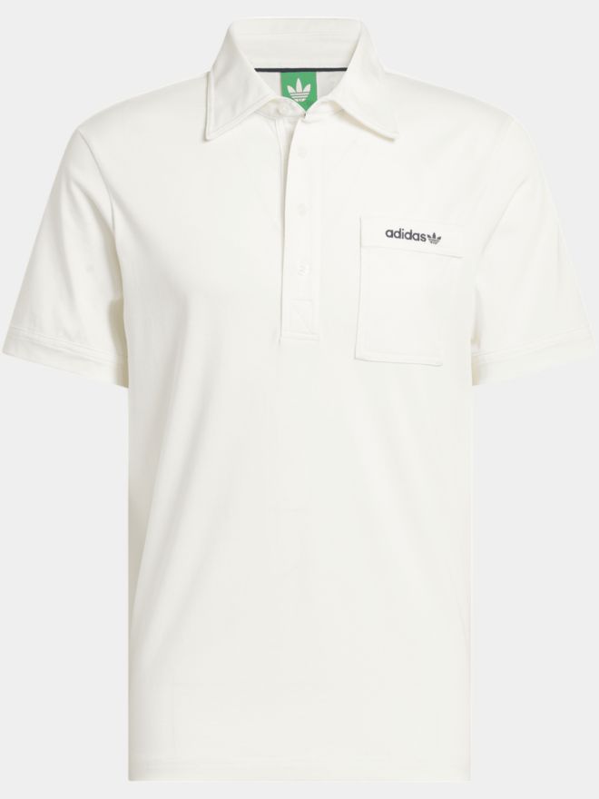 adidas Golf Originals S Pocket Halbarm Polo weiß