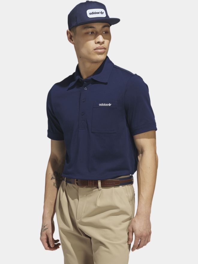 adidas Golf Originals S Pocket Halbarm Polo navy
