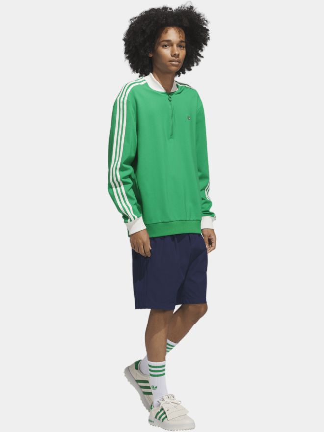 adidas Golf Originals F 3 Str 1/4 Zip Stretch Midlayer zelená