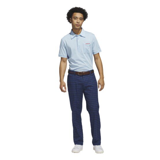 adidas Golf Originals S Pocket Halbarm Polo hellblau