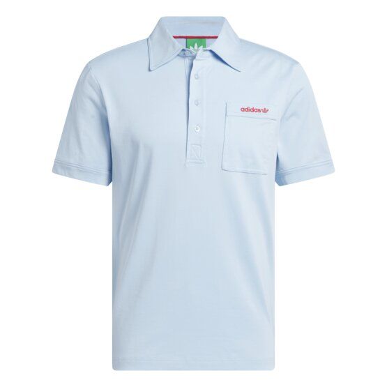 adidas Golf Originals S Pocket Halbarm Polo hellblau