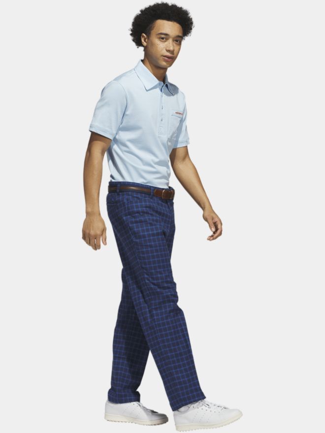 adidas Golf Originals S Pocket Halbarm Polo hellblau