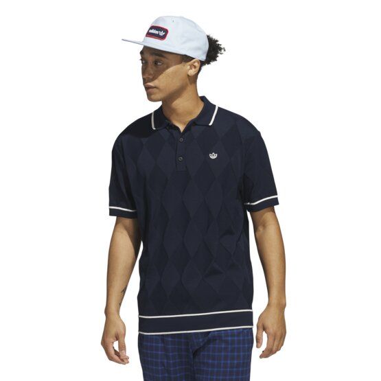 adidas Golf Originals S Knit Halbarm Polo navy