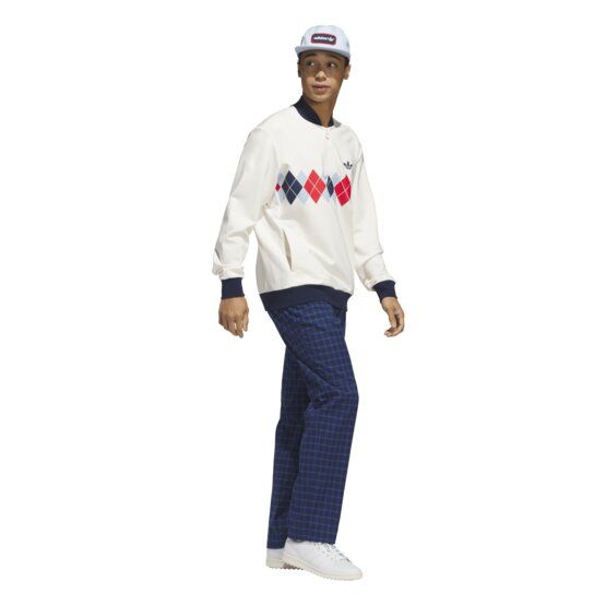 adidas Golf Originals S Print 1/4 Zip Stretch Midlayer weiß