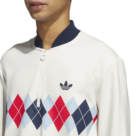 adidas Golf Originals S Print 1/4 Zip Stretch Midlayer weiß