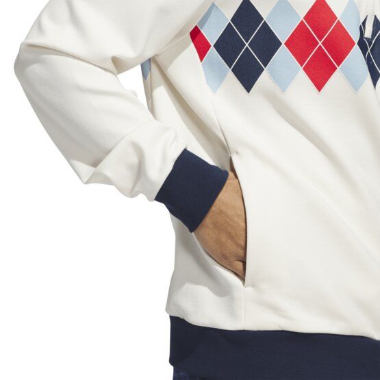 adidas Golf Originals S Print 1/4 Zip Stretch Midlayer weiß