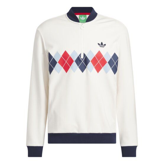 adidas Golf Originals S Print 1/4 Zip Stretch Midlayer weiß