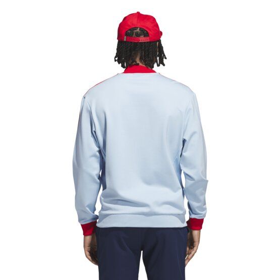 adidas Golf Originals F 3 Str 1/4 Zip Stretch Midlayer světle modrá