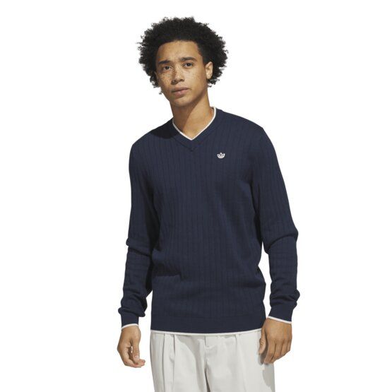 adidas Golf Originals F Pletený svetr Pulovr Knit námořnická modrá