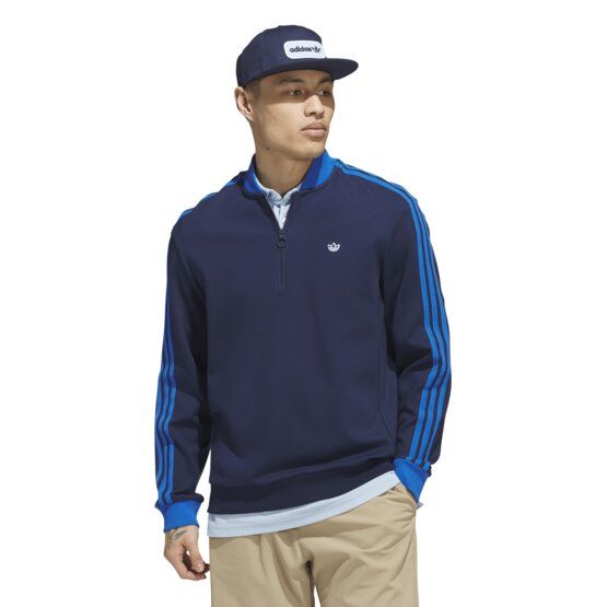 adidas Golf Originals F 3 Str 1/4 Zip Stretch Midlayer navy