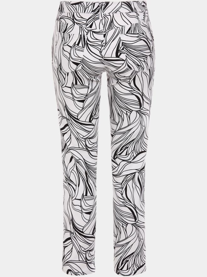 Alberto JANA - CR - White Leaves WR 7/8 Hose weiß