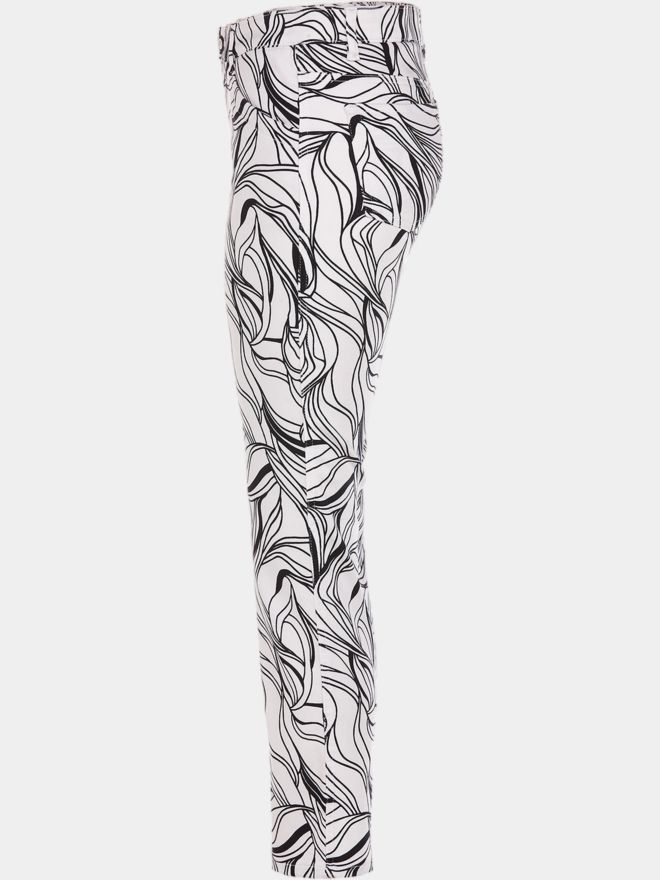 Alberto JANA - CR - White Leaves WR 7/8 Hose weiß